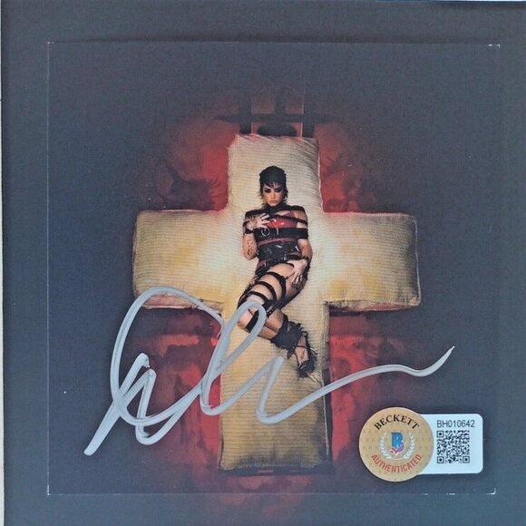 Demi Lovato Signed Holy Fvck Framed CD Display Beckett Cert BAS Autograph Album - Picture 2 of 4